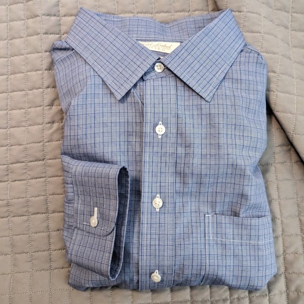 Roundtree & Yorke Gold Label Dress Shirt 17.5x35 Fitted